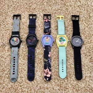 Neff - “Daily” Lot Of 5 Unisex Watches *Very Good Condition*
